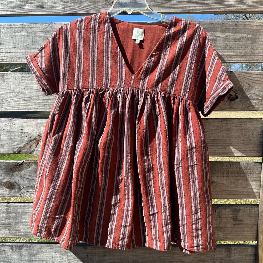 Striped Baby doll Mini Dress